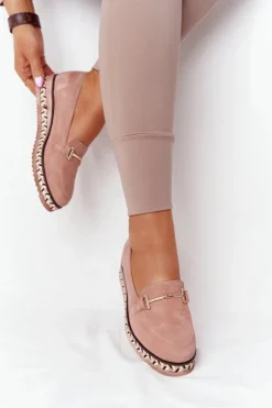 Mokasyny Na Platformie Laura Messi 2284 Różowe