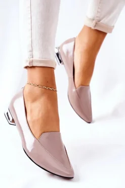 Mokasyny Na Srebrnym Obcasie Laura Messi 2013 Cappuccino