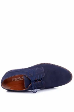 Męskie Półbuty Bednarek Nubukowe Granatowe Atletos