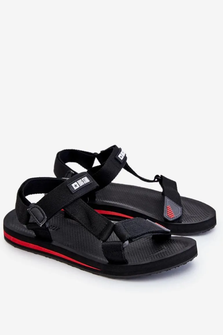 Męskie Sandały Na Rzepy Big Star DD174717 Czarne