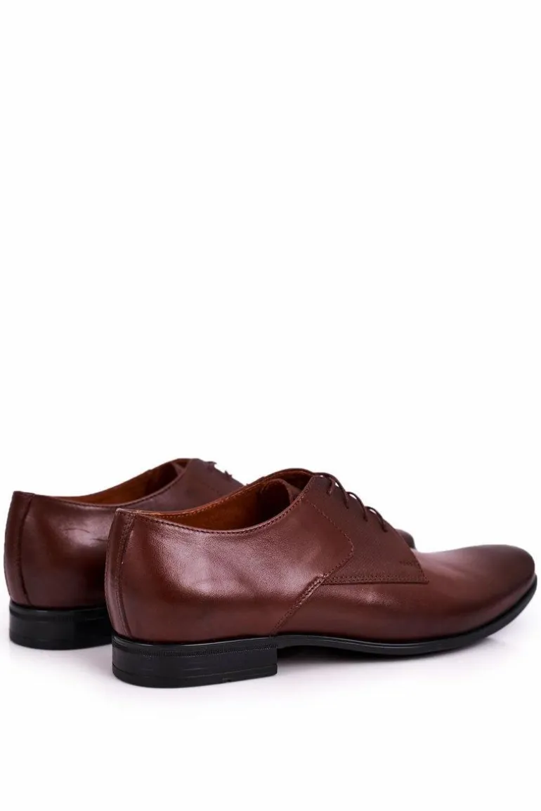 Męskie Skórzane Mokasyny BEDNAREK Brązowe