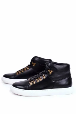 Męskie Trampki Skórzane GOE Czarne GG1N3009