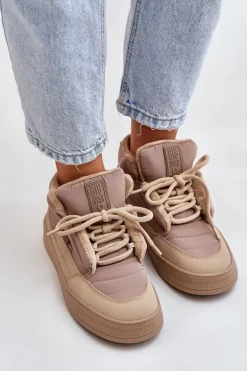 Śniegowce Damskie Big Star OO274A532 Beżowe