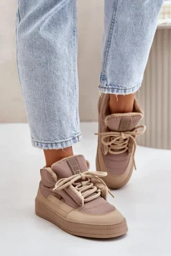 Śniegowce Damskie Big Star OO274A532 Beżowe