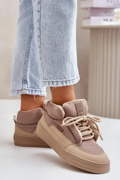 Śniegowce Damskie Big Star OO274A532 Beżowe