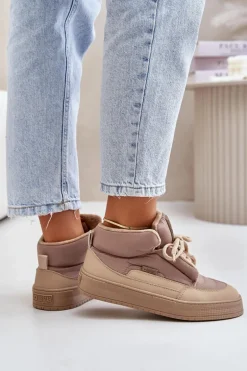 Śniegowce Damskie Big Star OO274A532 Beżowe