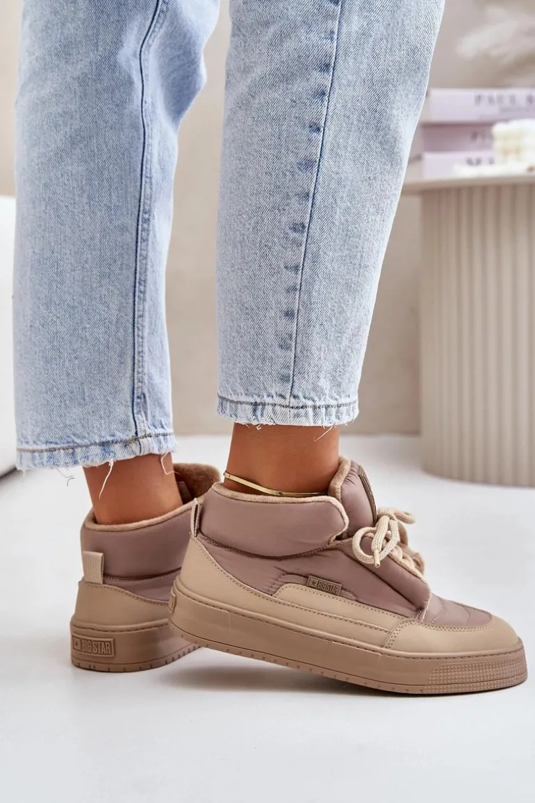 Śniegowce Damskie Big Star OO274A532 Beżowe