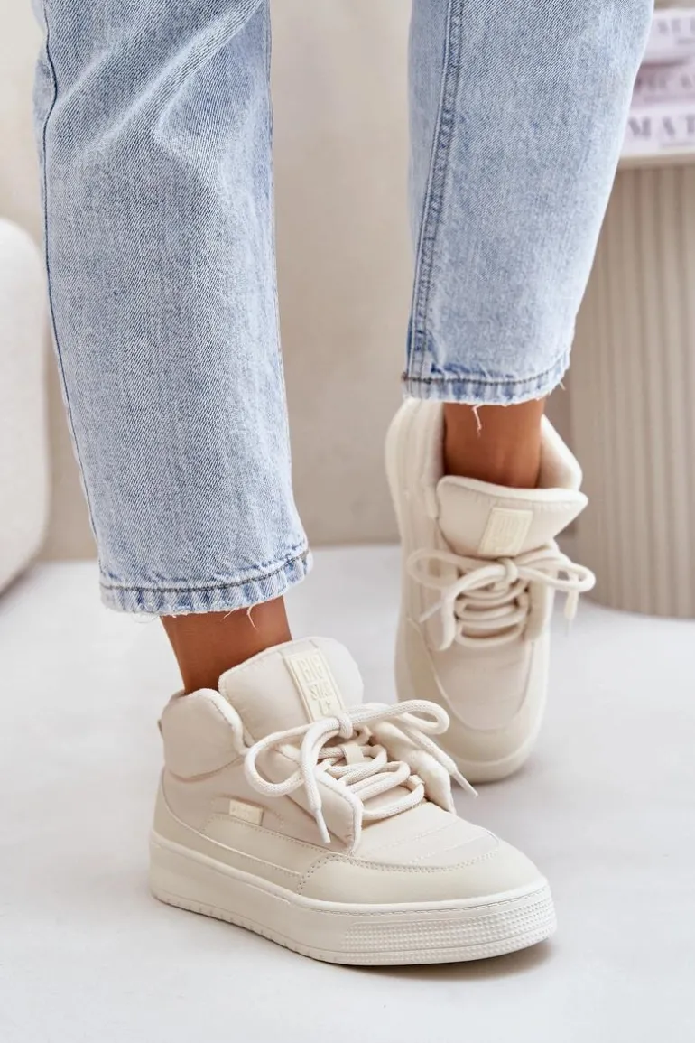 Śniegowce Damskie Big Star OO274A531 Kremowe