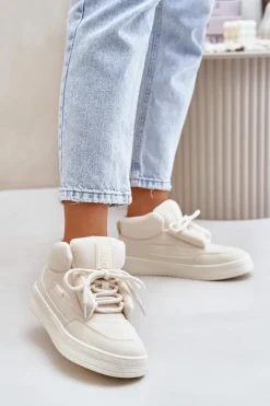 Śniegowce Damskie Big Star OO274A531 Kremowe