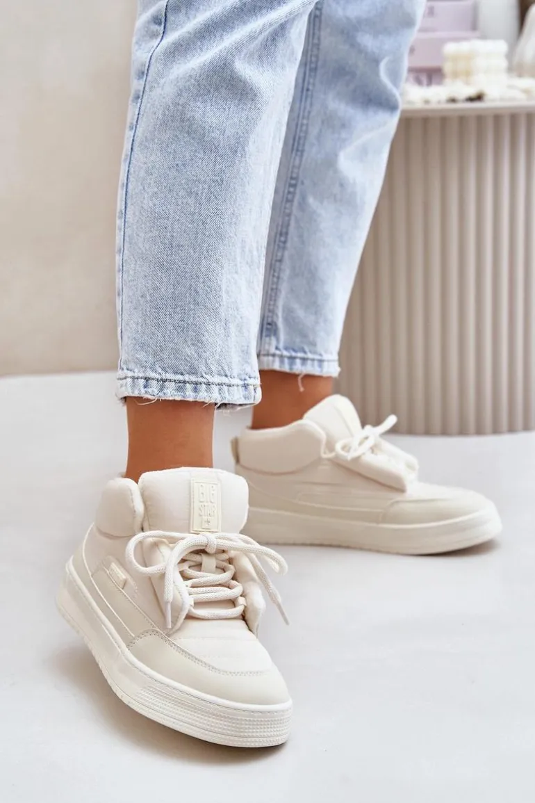 Śniegowce Damskie Big Star OO274A531 Kremowe