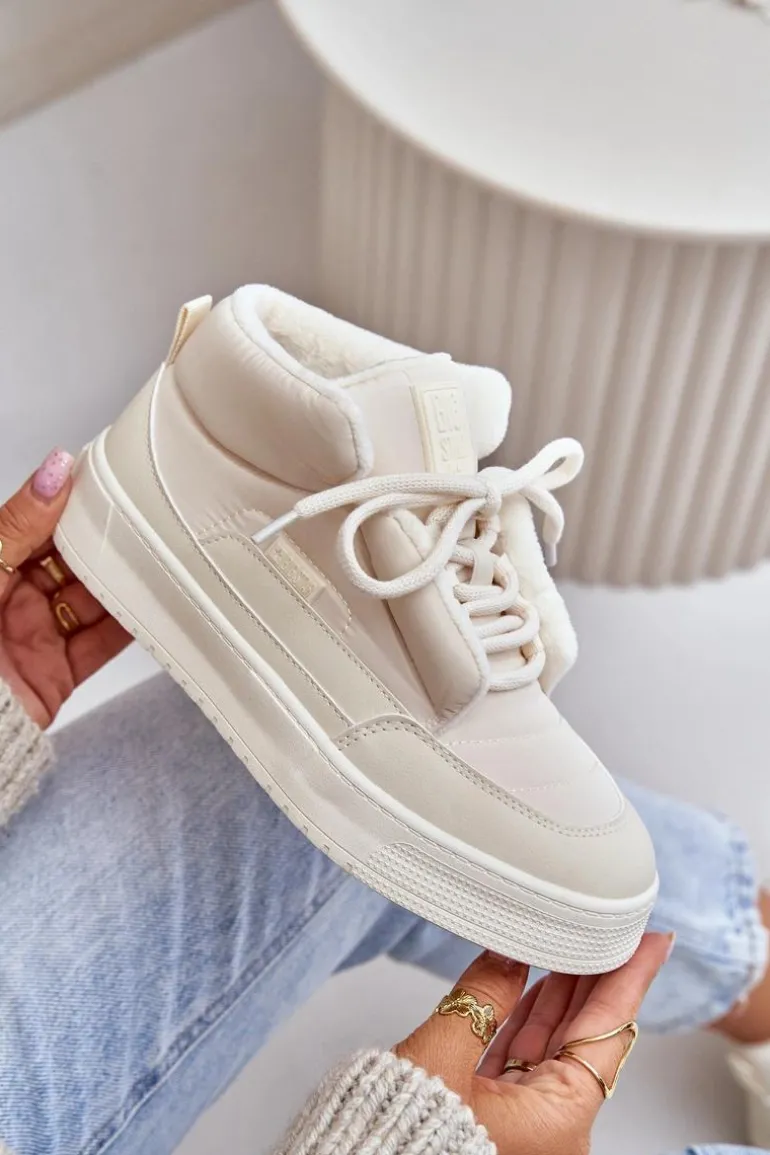 Śniegowce Damskie Big Star OO274A531 Kremowe