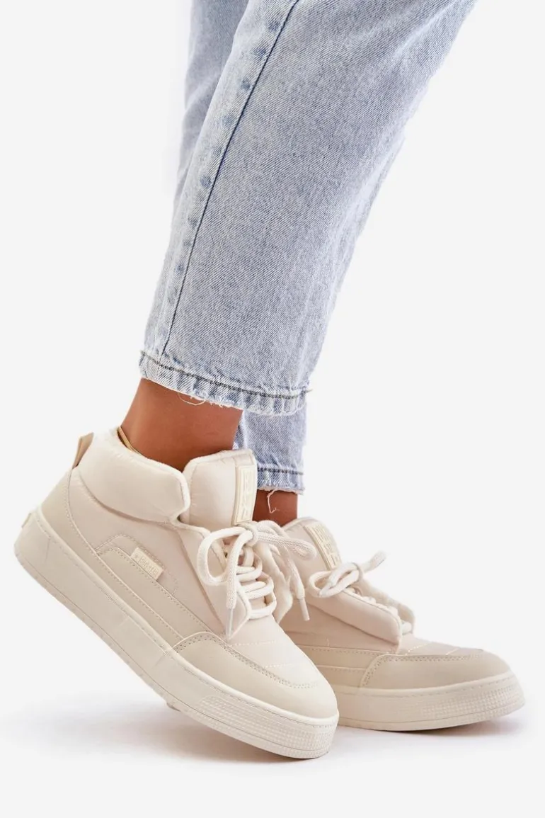 Śniegowce Damskie Big Star OO274A531 Kremowe