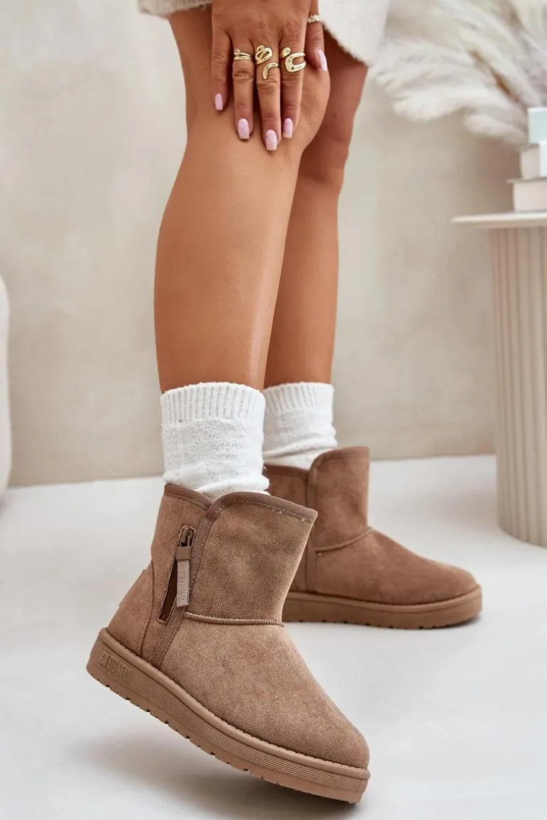 Śniegowce Damskie Big Star OO274A165 Beżowe