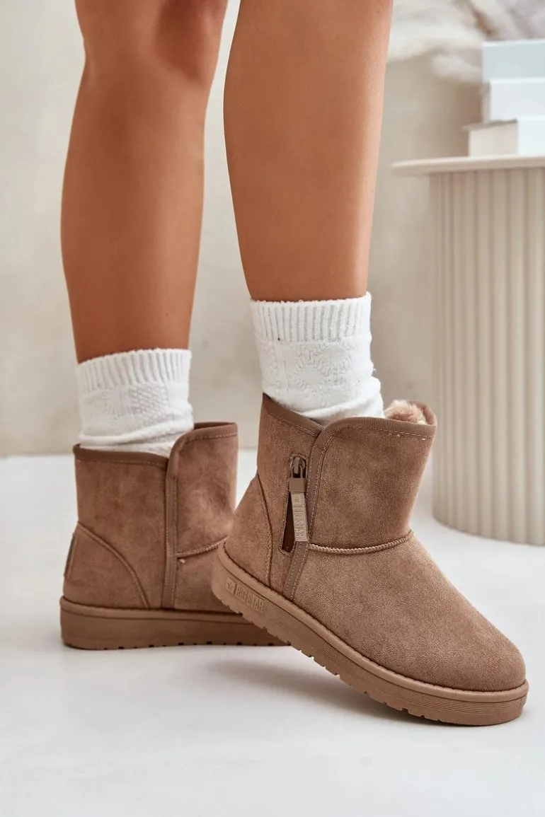 Śniegowce Damskie Big Star OO274A165 Beżowe