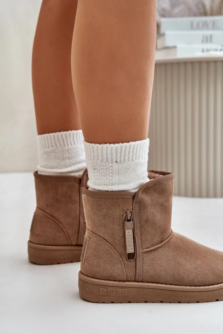 Śniegowce Damskie Big Star OO274A165 Beżowe