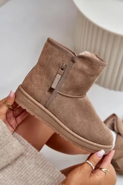 Śniegowce Damskie Big Star OO274A165 Beżowe