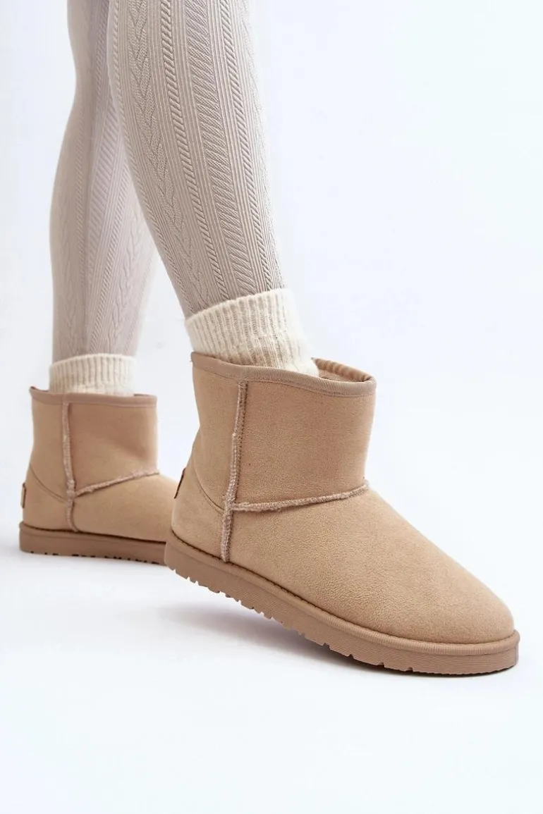 Śniegowce Damskie Cross Jeans MM2R4023C Beżowe