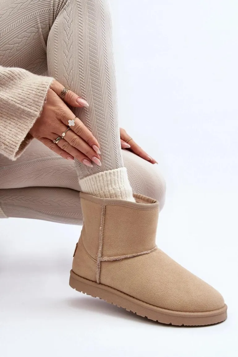 Śniegowce Damskie Cross Jeans MM2R4023C Beżowe