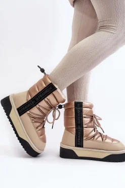 Śniegowce Damskie Na Grubej Podeszwie Wegańskie D.Franklin DFSH371006 Beżowe