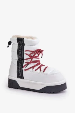 Śniegowce Damskie Na Grubej Podeszwie Wegańskie D.Franklin DFSH371007 Białe