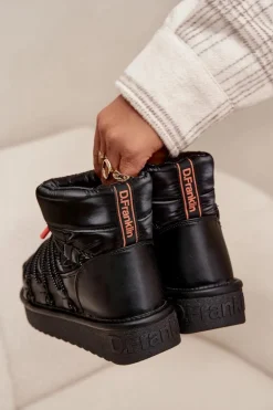 Śniegowce Damskie Na Platformie D.Franklin DFSH370020 Czarne