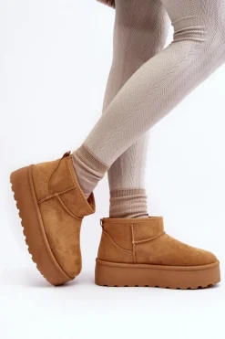 Śniegowce Damskie Na Platformie Camel Mennja