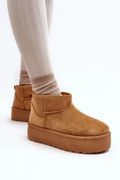 Śniegowce Damskie Na Platformie Camel Mennja