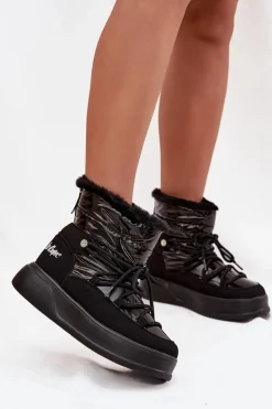 Śniegowce Damskie Na Platformie Lee Cooper LCJ-25-03-3814 Czarne