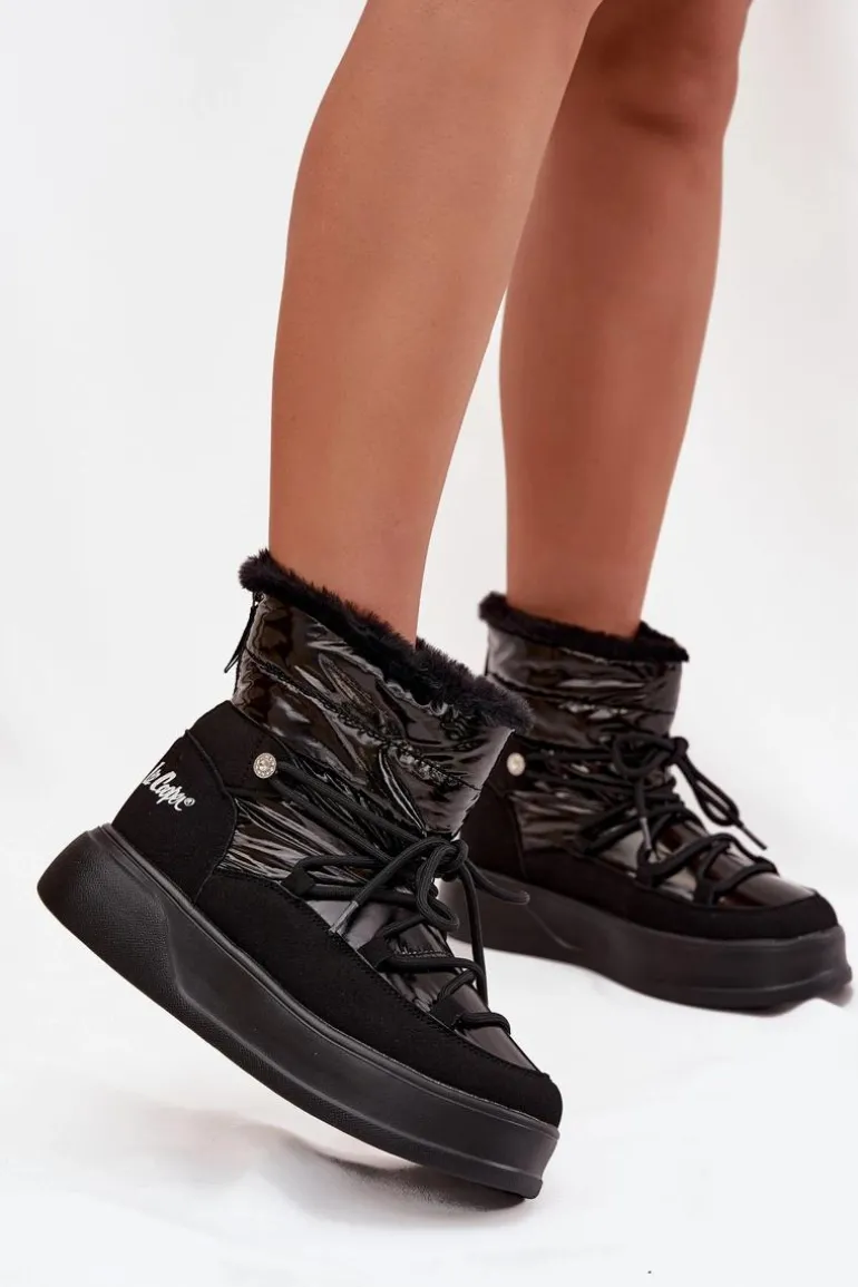 Śniegowce Damskie Na Platformie Lee Cooper LCJ-25-03-3814 Czarne