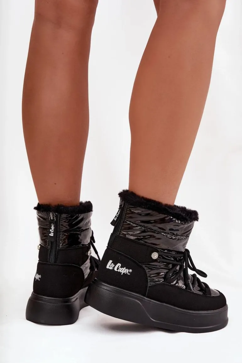 Śniegowce Damskie Na Platformie Lee Cooper LCJ-25-03-3814 Czarne