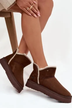 Śniegowce Damskie Na Platformie Wrangler 20253093.IKU Czekoladowe