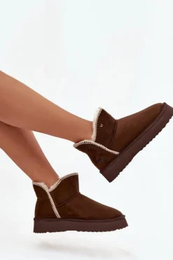 Śniegowce Damskie Na Platformie Wrangler 20253093.IKU Czekoladowe