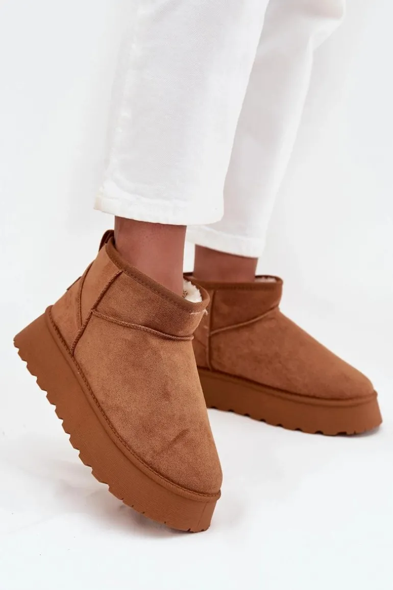 Śniegowce Damskie Na Platformie Camel Celyra