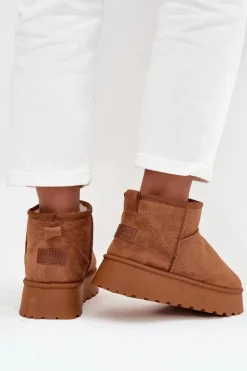 Śniegowce Damskie Na Platformie Camel Celyra