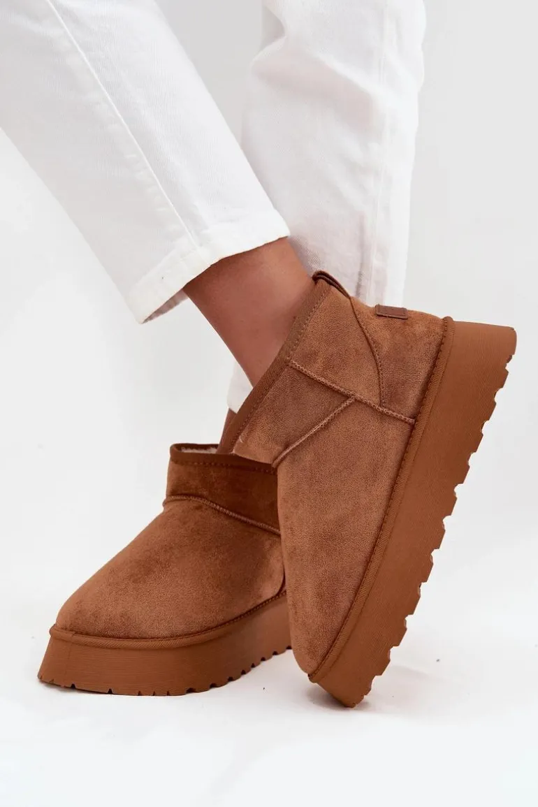 Śniegowce Damskie Na Platformie Camel Celyra