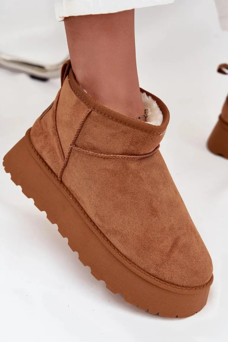 Śniegowce Damskie Na Platformie Camel Celyra