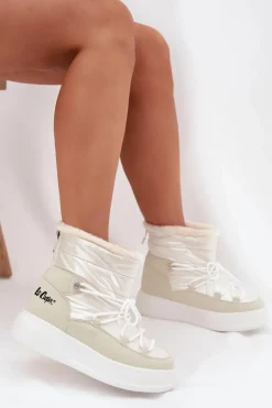 Śniegowce Damskie Na Platformie Lee Cooper LCJ-25-03-3815 Białe