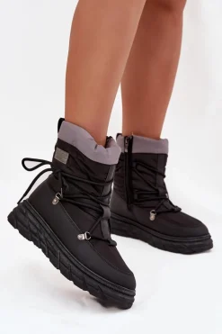 Śniegowce Damskie Na Zamek Lee Cooper LCJ-25-44-3930 Czarne