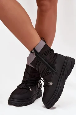Śniegowce Damskie Na Zamek Lee Cooper LCJ-25-44-3930 Czarne