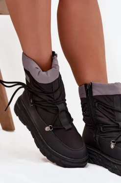 Śniegowce Damskie Na Zamek Lee Cooper LCJ-25-44-3930 Czarne