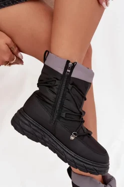 Śniegowce Damskie Na Zamek Lee Cooper LCJ-25-44-3930 Czarne