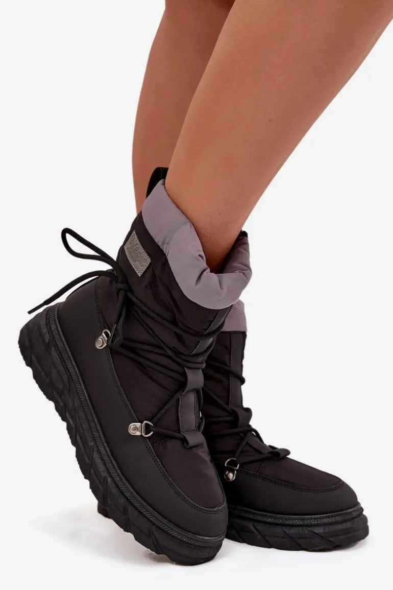 Śniegowce Damskie Na Zamek Lee Cooper LCJ-25-44-3930 Czarne