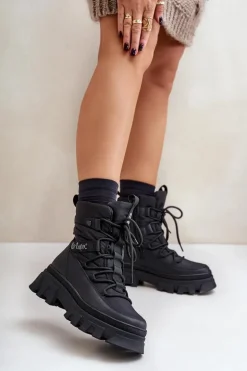 Śniegowce Damskie Na Zamek Lee Cooper LCJ-24-47-3144 Czarne