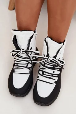 Śniegowce Damskie Na Zamek Big Star SS274060 Biało-Czarne