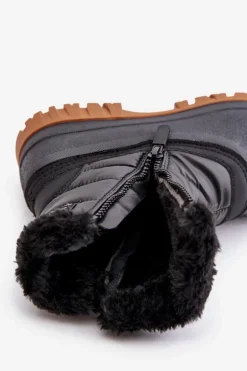 Śniegowce Damskie Ocieplane Futerkiem Na Zamek Lee Cooper LCJ-24-44-2866 Czarne