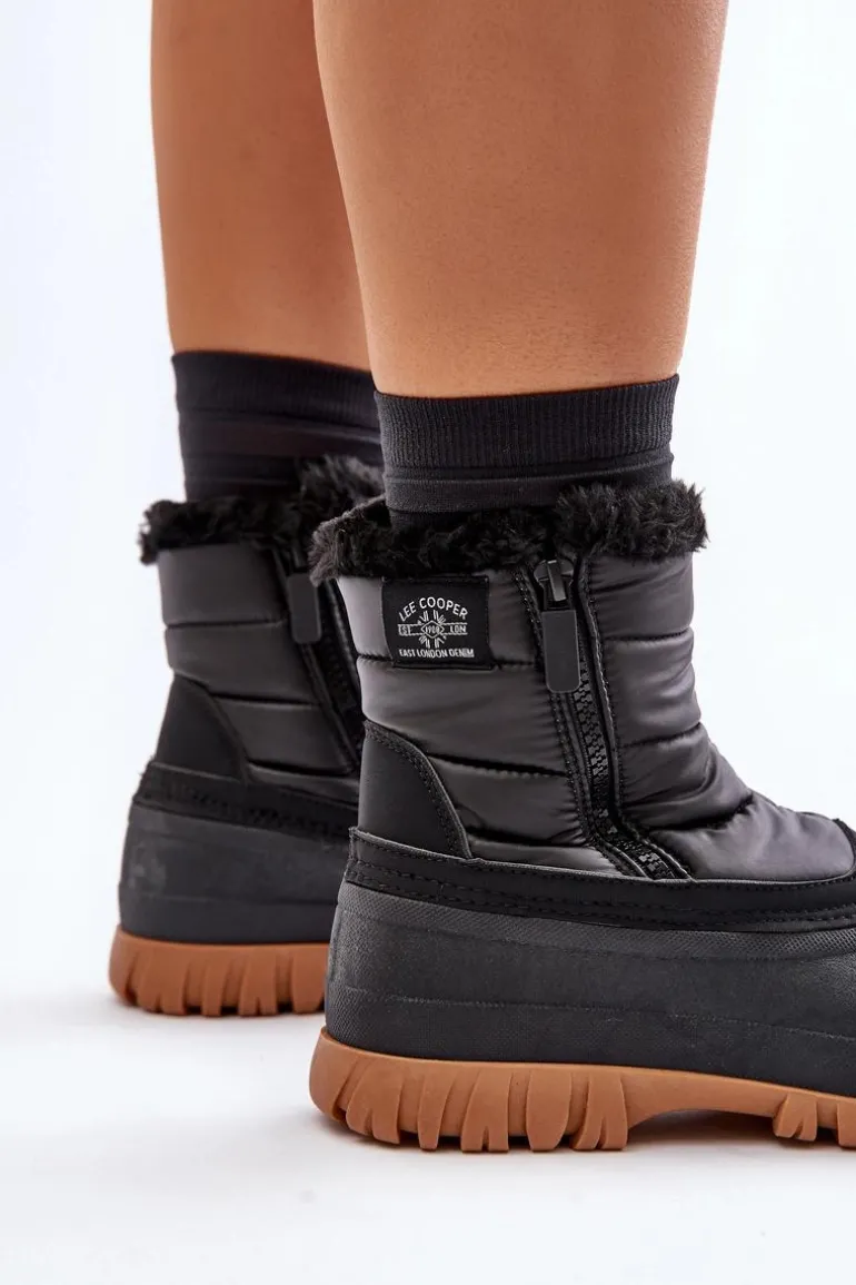 Śniegowce Damskie Ocieplane Futerkiem Na Zamek Lee Cooper LCJ-24-44-2866 Czarne