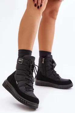 Śniegowce Damskie Progress PROGJ-24-157 Czarne