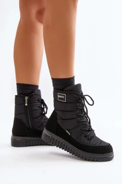 Śniegowce Damskie Progress PROGJ-24-157 Czarne