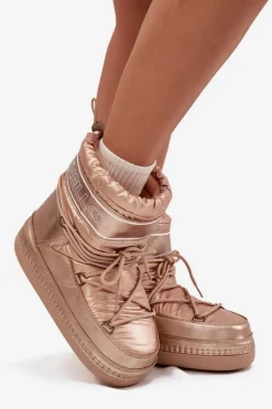 Śniegowce Damskie Z Wiązaniem O'NEILL LISA WOMEN HIGH 90253012.99U Złote