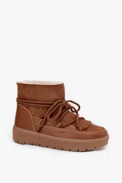 Śniegowce Damskie Z Wiązaniem Camel Rebekah